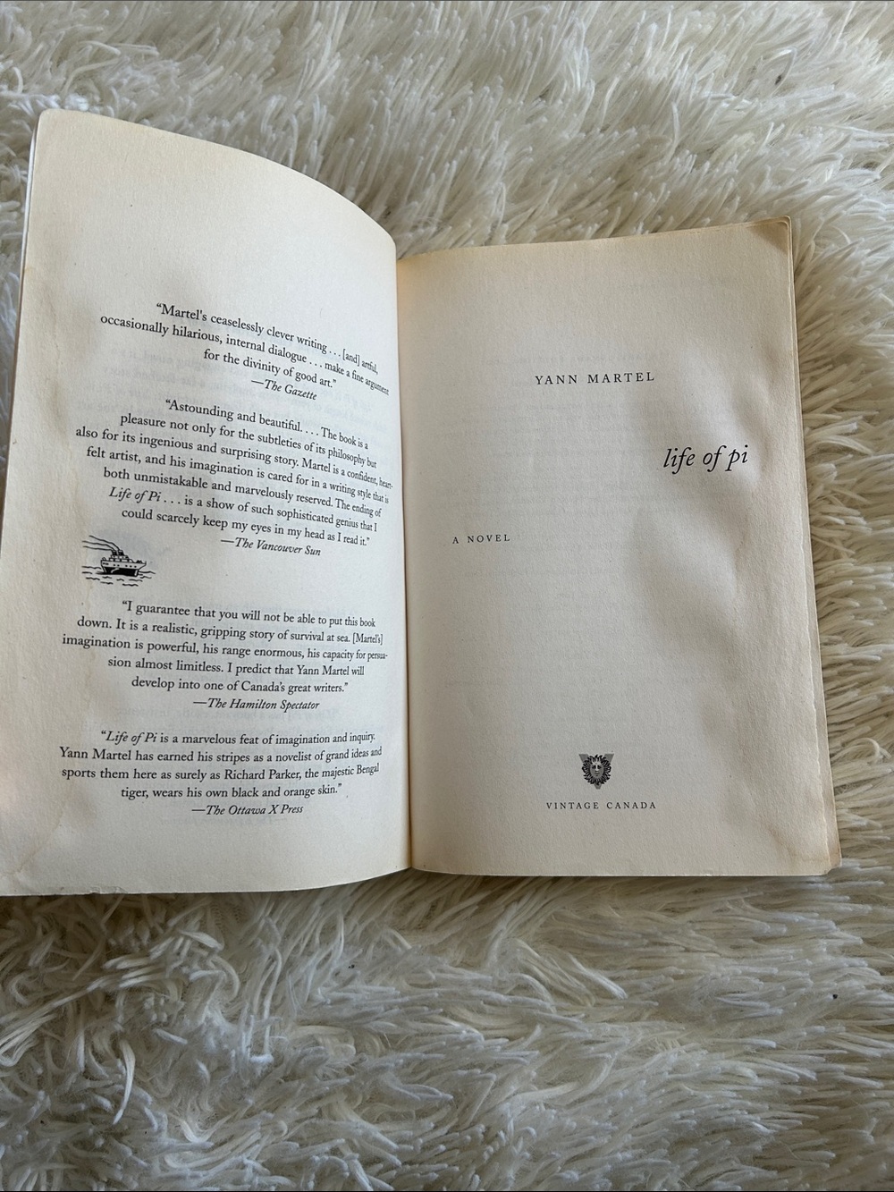 Life of Pi, novel by Yann Martel Book - Red, Orange, Blue - Picture 6 of 6